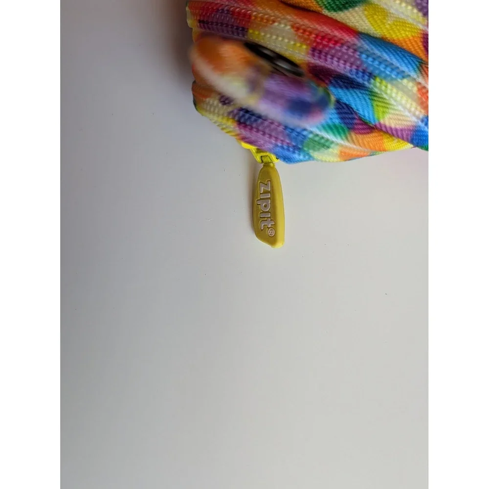 Zipit Rainbow Geometric 3 Ring Binder Pencil Case Zipper‎ Pouch School Supplies